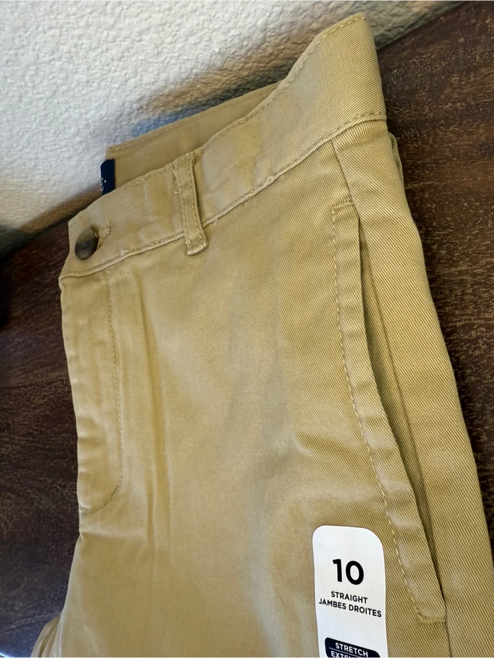 Boys Straight Stretch Uniform Pants in Khaki — The Children’s Place, Size 10
